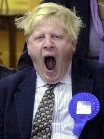 Boris Johnson yawning